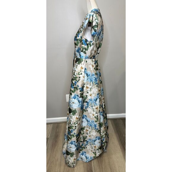 Sachin & Babi Marta Floral Belted Gown US 2 $850 - Picture 4 of 7